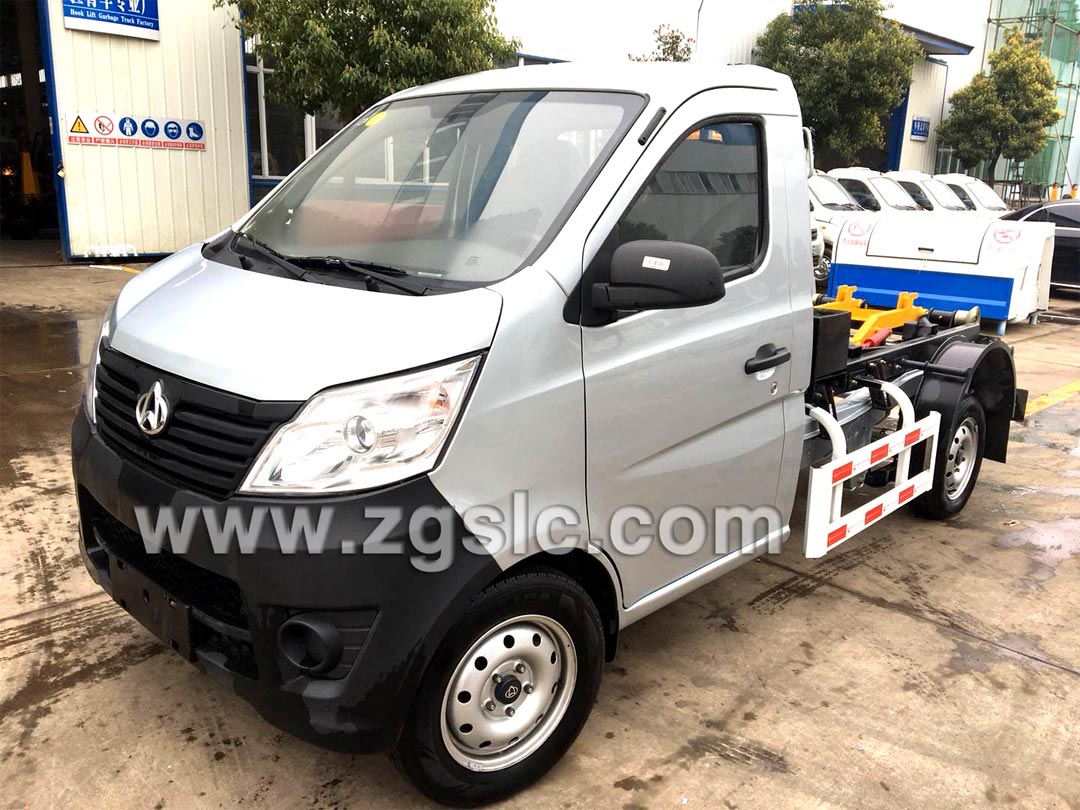 湖北程力長安3方勾臂垃圾車_勾臂垃圾車價格