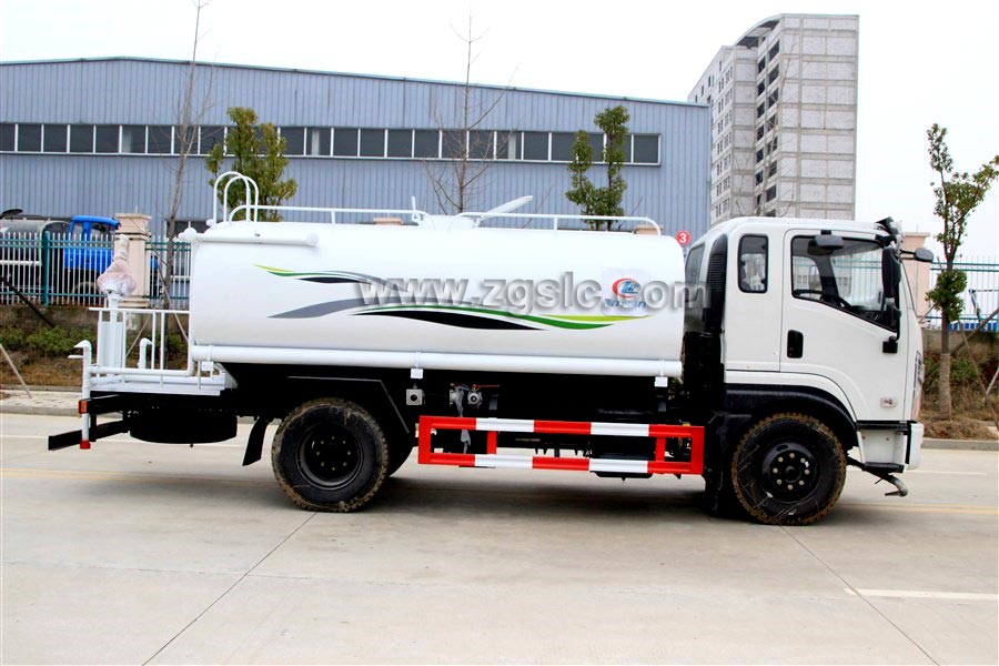 程力12方2019新款東風專底灑水車黃牌（國五）