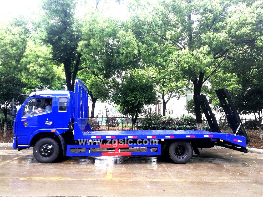 程力東風多利卡黃牌挖機平板運輸車（國五）