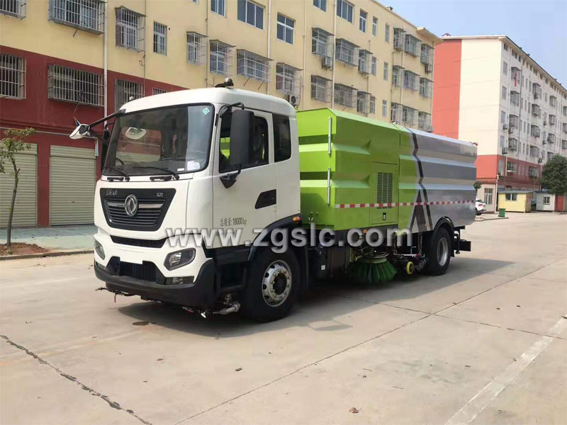 國六東風天錦洗掃車_國六東風天錦洗掃車垃圾箱容積多少